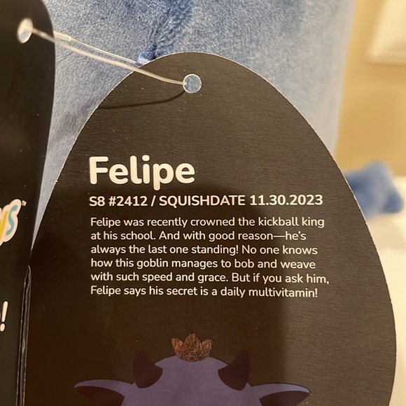 ⚡️NWT 8” Felipe the Goblin Squishmallow - Select Series - Picture 9 of 9